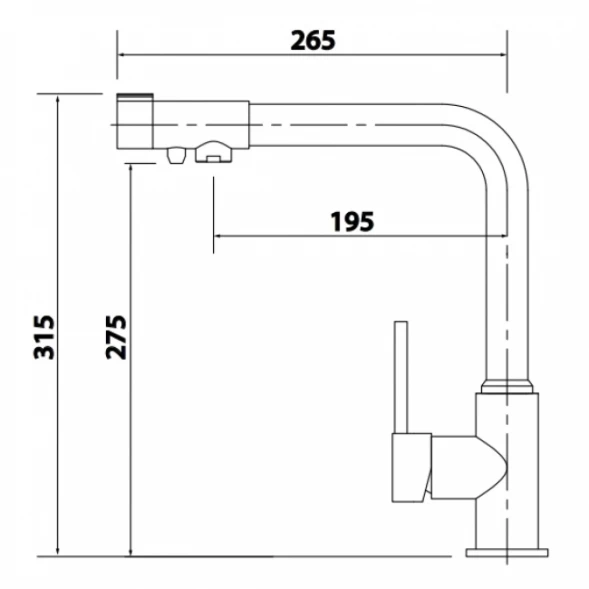 Смеситель для кухни с подключением к фильтру Kaiser Teka 13044-7