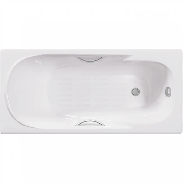 Ванна чугунная Delice Maestro DLR230646R-AS 200x85 см, с отверстиями под ручки, антискользящим покрытием, белый