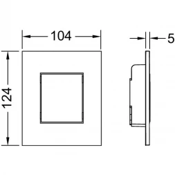 Смывная клавиша для писсуара TECE TECEnow матовый хром 9242402