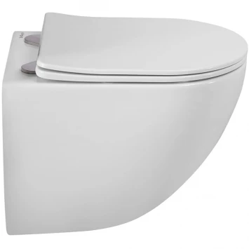 Унитаз подвесной BelBagno Amanda BB051CH-TOR-FC/SC безободковый, торнадо, с сиденьем микролифт, белый