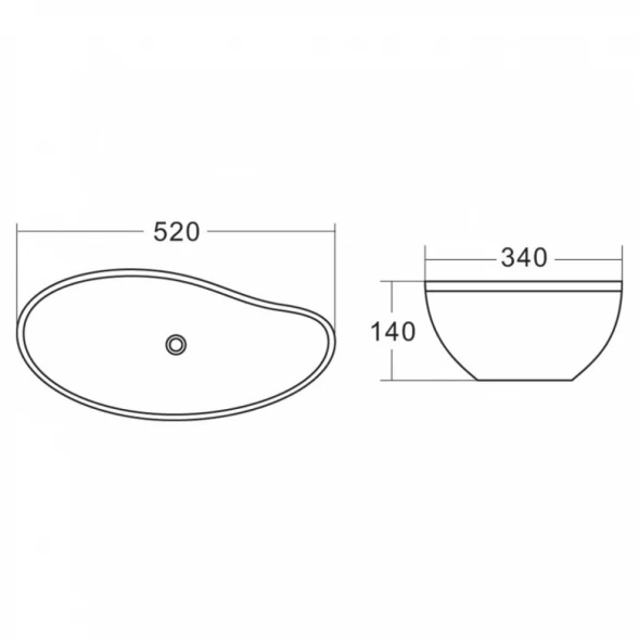 Раковина 52x34 см BelBagno BB1362