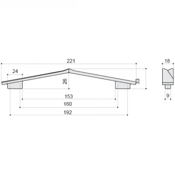 Ручка для тумбы BelBagno Aurora 8.1135.192160.0270OP 22,1 см, белый матовый