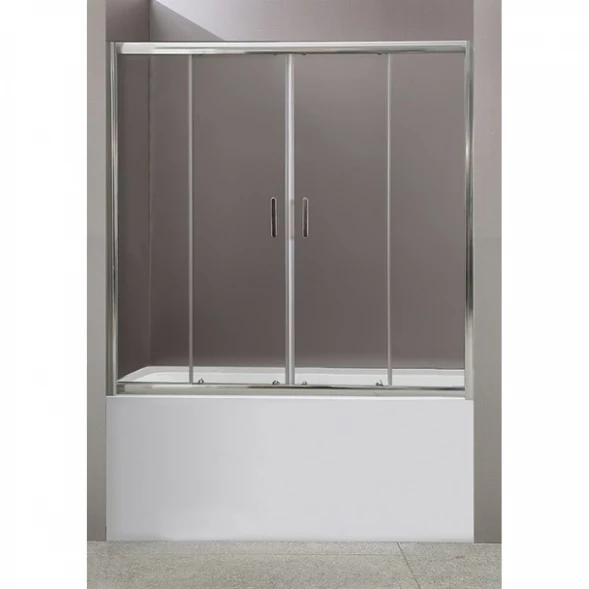 Шторка для ванны BelBagno Uno 150 см текстурное стекло UNO-VF-2-150/145-P-Cr