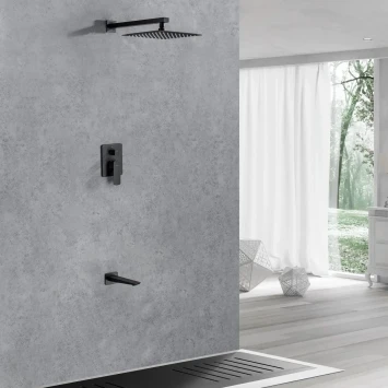 Смеситель для ванны Allen Brau Infinity X2 5.21014-31 встраиваемый, черный матовый