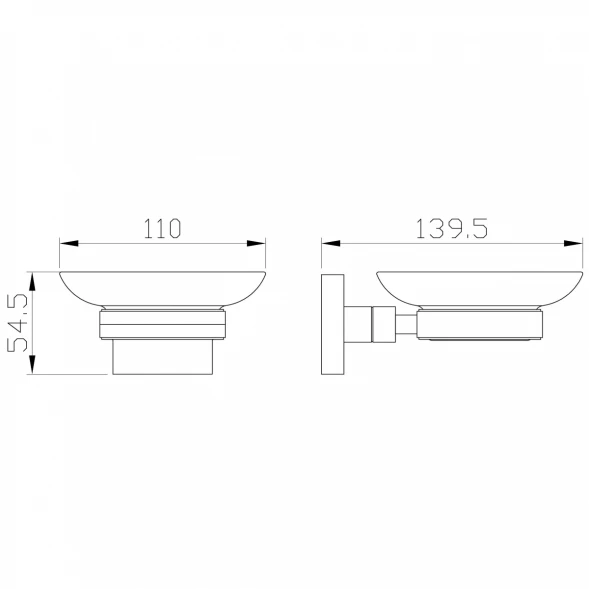 Мыльница Wonzon &amp; Woghand Polo WW-8922-BN настенная, никель матовый