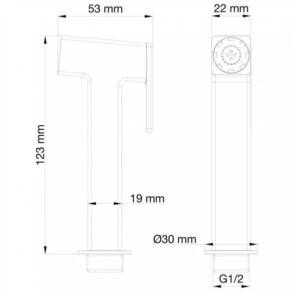 Гигиенический душ Wonzon &amp; Woghand WW-88PQ02-MB черный матовый