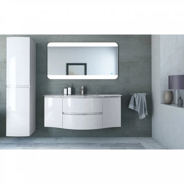 Шкаф одностворчатый 34x55 см Bianco Lucido R Cezares Vague 44222