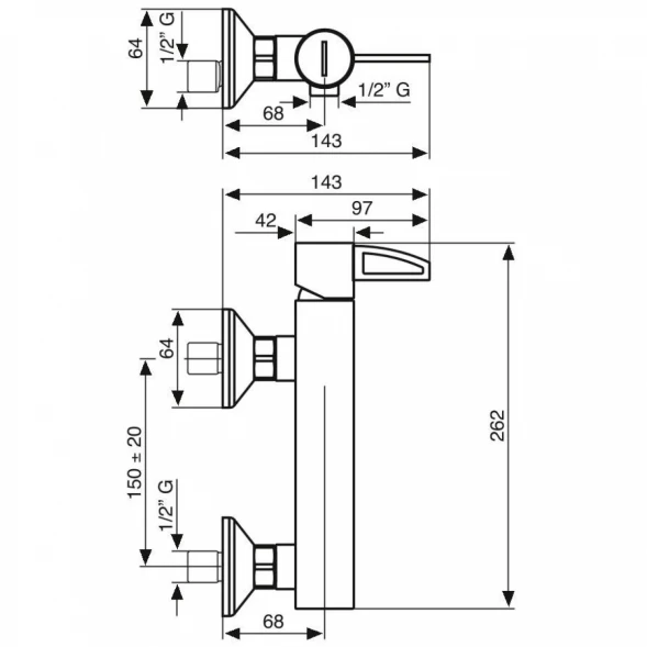Смеситель для душа Emmevi Ade 78002LA/CR хром