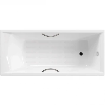Ванна чугунная Delice Prestige DLR230623R-AS 180x80 см, с отверстиями под ручки, антискользящим покрытием, белый