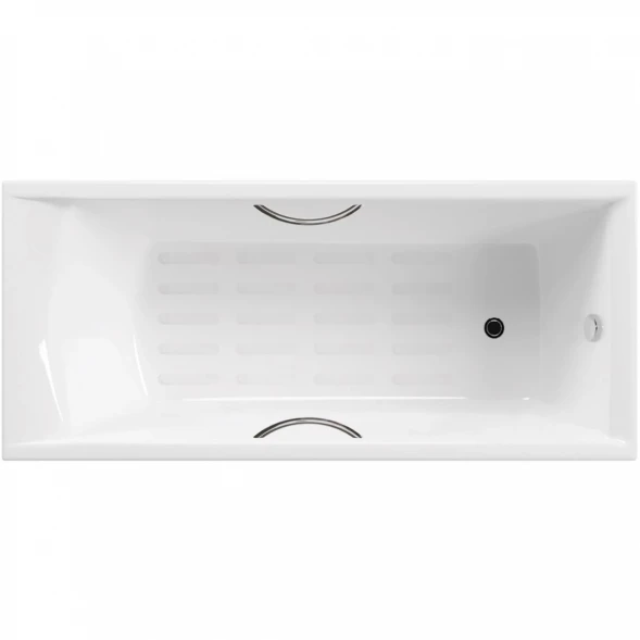Ванна чугунная Delice Prestige DLR230623R-AS 180x80 см, с отверстиями под ручки, антискользящим покрытием, белый