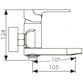 Смеситель для ванны Kaiser Linear 59022