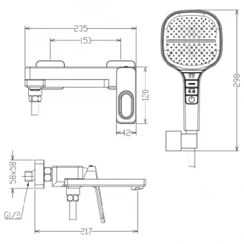 Смеситель для ванны Raglo R51.30 хром