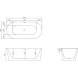 Акриловая ванна BelBagno BB405-1500-800 150x80 см, отдельностоящая, белый