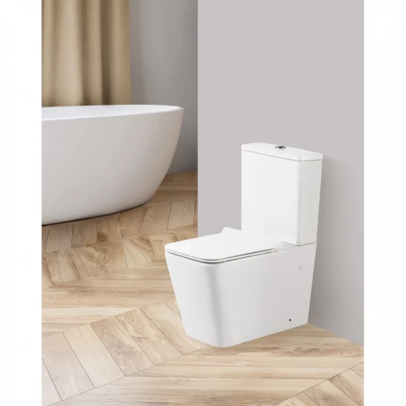 Чаша напольного безободкового унитаза BelBagno Ardente-R BB02093CPR