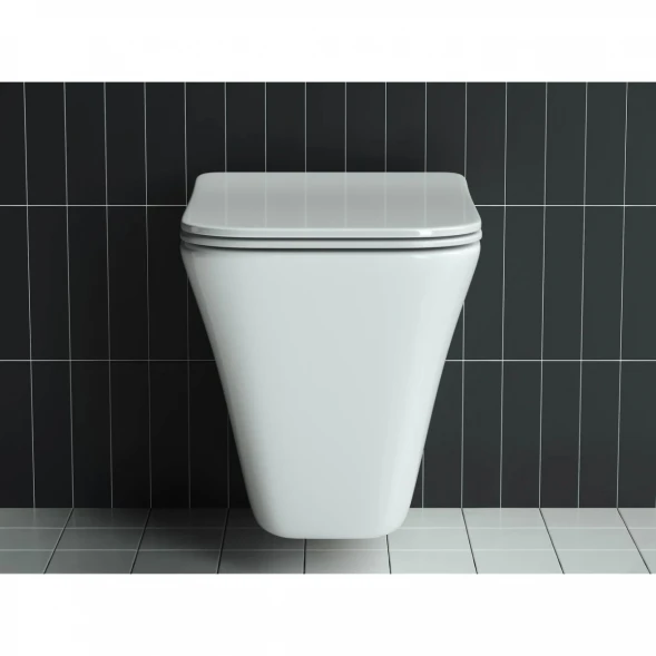 Унитаз подвесной Ceramica Nova Mono CN1902 безободковый, с сиденьем микролифт, белый