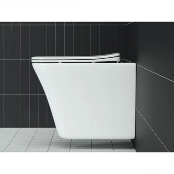 Унитаз подвесной Ceramica Nova Mono CN1902 безободковый, с сиденьем микролифт, белый