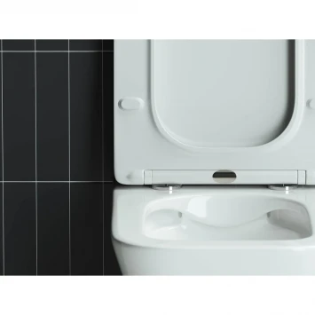 Унитаз подвесной Ceramica Nova Mono CN1902 безободковый, с сиденьем микролифт, белый