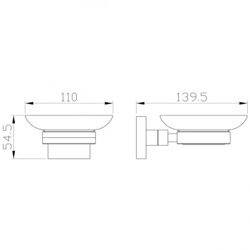 Мыльница Wonzon &amp; Woghand Polo WW-8922-DG настенная, темное золото