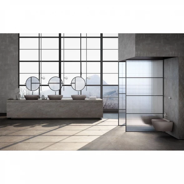 Унитаз подвесной GSI Pura 881616 безободковый, торнадо, коричневый матовый