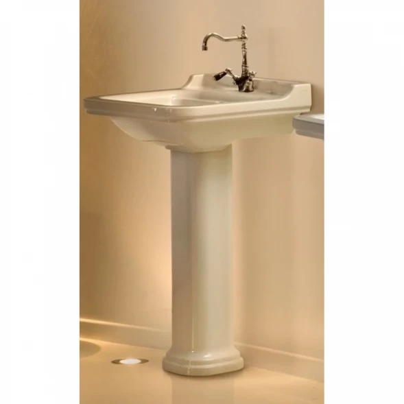 Раковина 80x55 см с одним отверстием под смеситель Kerasan Waldorf 4141K1bi/cr*1
