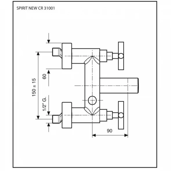 Смеситель для ванны Emmevi Spirit New 31001/CR хром
