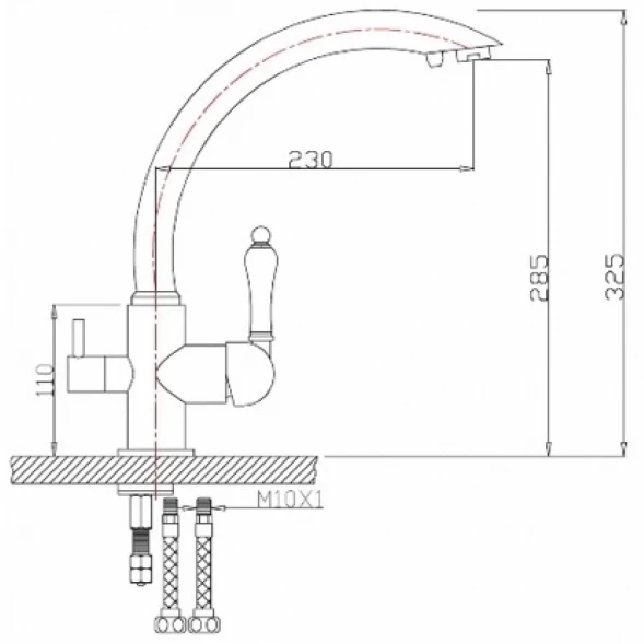 Смеситель для кухни с фильтром Kaiser Vincent 31244 + H851P00