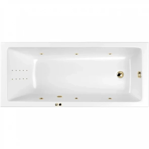 Акриловая ванна Whitecross Wave 0101.160070.100.LINENANO.GL 159,5x70 см, с гидромассажем, белый
