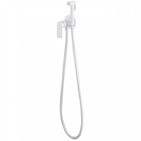 Гигиенический душ Abber Weiss Insel AF8025W со смесителем, белый матовый
