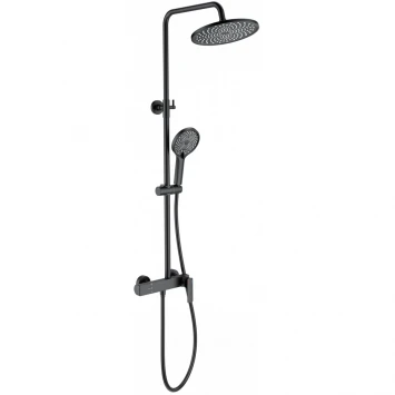 Душевая система Wonzon &amp; Woghand WW-B3517-MB 255 мм, со смесителем, черный матовый