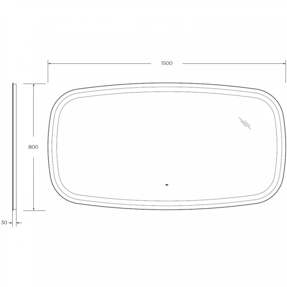 Зеркало 150x80 см Cezares Molveno CZR-SPC-MOLVENO-1500-800-MOV