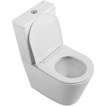 Унитаз напольный BelBagno Flay-R BB2149CPR/SC безободковый, без бачка, с сиденьем микролифт, белый