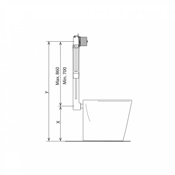 Смывной бачок скрытого монтажа BelBagno BB025-CS