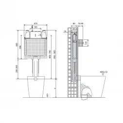 Смывной бачок скрытого монтажа BelBagno BB025-CS