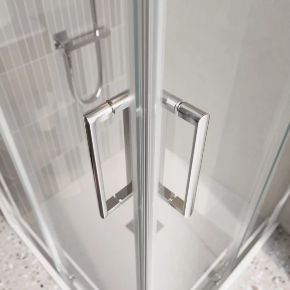 Душевой уголок BelBagno Luce LUCE-AH-2-100/80-C-Cr 100x80 см, профиль хром, стекло прозрачное