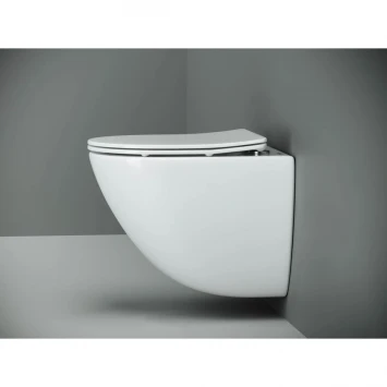 Унитаз подвесной Ceramica Nova Mono CN1905 безободковый, с сиденьем микролифт, белый