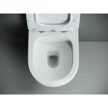 Унитаз подвесной Ceramica Nova Mono CN1905 безободковый, с сиденьем микролифт, белый