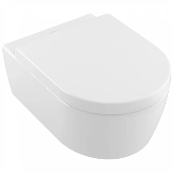 Унитаз подвесной Villeroy &amp; Boch Avento 5656HRR1 с сиденьем микролифт, альпийский Белый