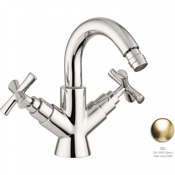 Смеситель для биде Emmevi Spirit New 31054/ORS с донным клапаном, Золото матовый