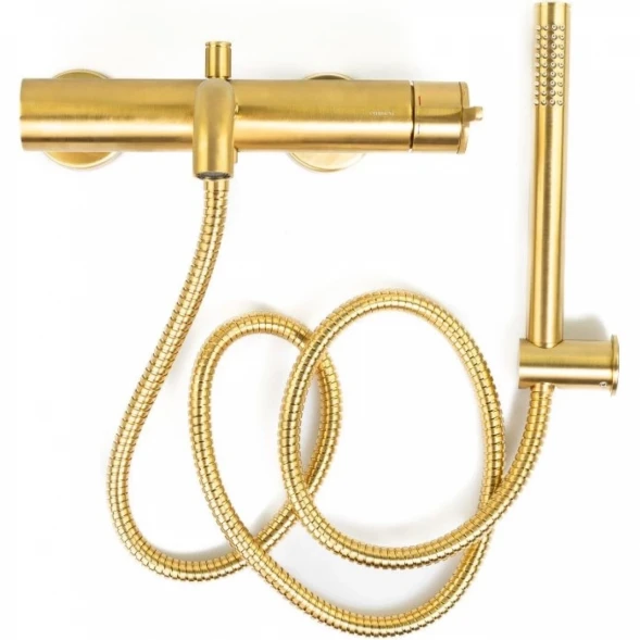Смеситель для ванны Emmevi Filobrass 85001B/ORS с душевым гарнитуром, Золото матовый