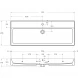 Раковина 121,2x46,6 см Cezares Molveno CZR-MIL-120-LVB