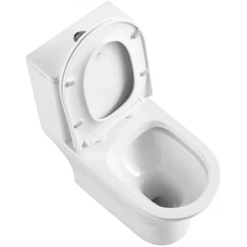Унитаз-компакт BelBagno Lounge BB8618CPR-MN/SC безободковый, с сиденьем микролифт, белый