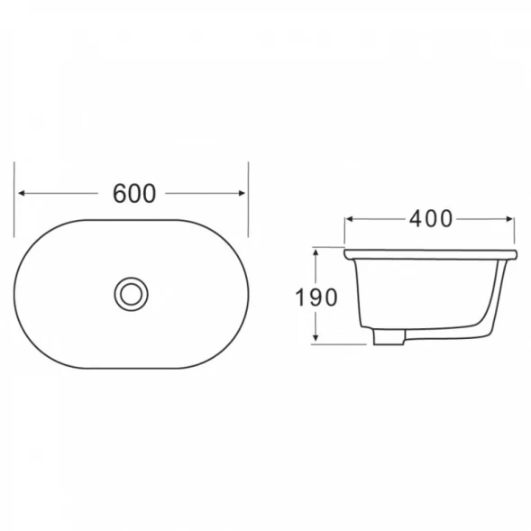 Раковина 60x40 см BelBagno BB1004