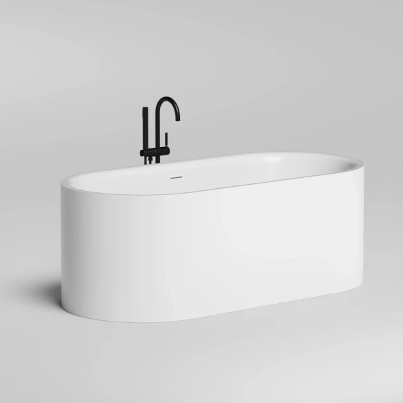 Ванна из литьевого мрамора Salini S-Sense Perla 1049101G 170x80 см, отдельностоящая, белый глянец