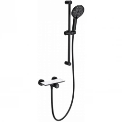 Смеситель для душа Wonzon & Woghand Click WW-B2052-A-MB с душевым гарнитуром, черный матовый