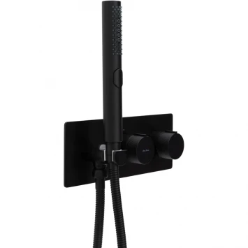 Смеситель для ванны Allen Brau Liberty 5.33009-31 встраиваемый, с душевым гарнитуром, черный матовый