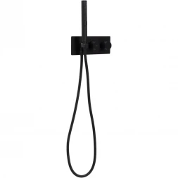 Смеситель для ванны Allen Brau Liberty 5.33009-31 встраиваемый, с душевым гарнитуром, черный матовый