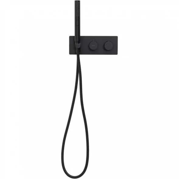 Смеситель для ванны Allen Brau Liberty 5.33009-31 встраиваемый, с душевым гарнитуром, черный матовый