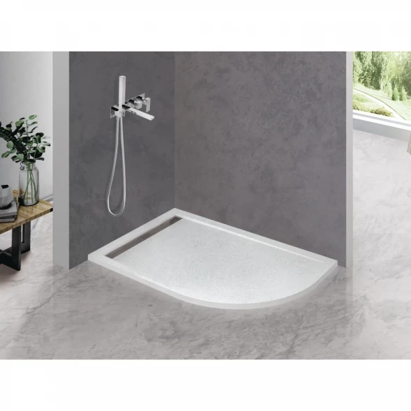 Душевой поддон из литьевого мрамора 100x80 см Cezares TRAY-AS-RH-100/80-30-W-L