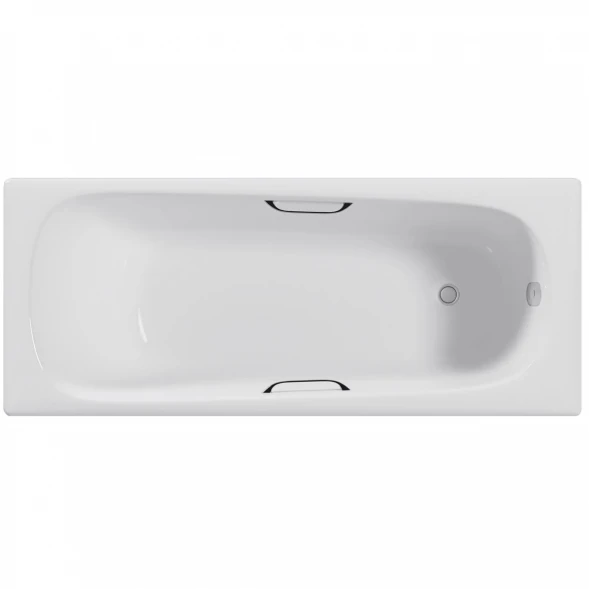 Ванна чугунная Delice Continental DLR230619R 140x70 см, с отверстиями под ручки, белый