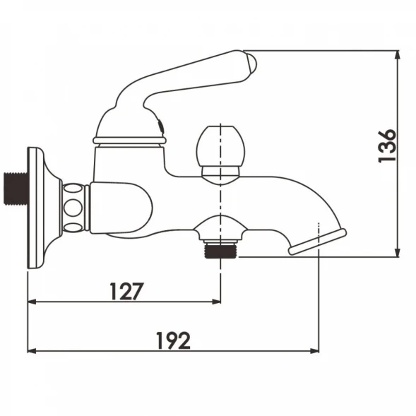 Смеситель для ванны Rose R0202E